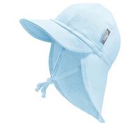 JAN & JUL Cappello da sole per neonati e bambini con corde, Azzurro, 6-24 mesi