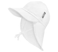 JAN & JUL Cappello da sole per neonati e bambini con corde, bianco, 6-24 mesi