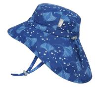 Jan & Jul Cappello da sole per ragazzi ad asciugatura rapida con protezione per il collo per nuoto, cappello da spiaggia per bambini e bambini (L: 2-5 anni, Manta Ray), Manta, 2-5 anni