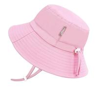 Jan & Jul Cappello da spiaggia pieghevole per bambine e bambini (L: 2-5 anni, rosa sorbeto), Rosa Sorbetto, 2-5 anni