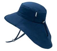 Jan & Jul Large Brim Newborn Sun-Hat for Boys with UV Protection (S: 0-6 Months, Navy: Navy Trim)