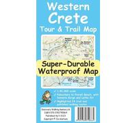 Jan Kostura Western Crete Tour & Trail Super-Durable Map (Tascabile)