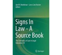 Jan M. Broekman Signs In Law - A Source Book (Tascabile)