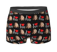 Jan Mutande Custom for Men Personized Funny Photo Customized Underwear Briefs for Husband Intimo Uomo Bicicletta, grigio., L