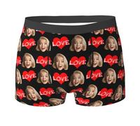 Jan Mutande Custom for Men Personized Funny Photo Customized Underwear Briefs for Husband Intimo Uomo Bicicletta, grigio scuro, L