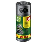 JAN NIEZBĘDNY Magnum Flex - Sacchi della spazzatura con nastro adesivo, per la casa, per ufficio, per il lavoro, riciclati, durevoli, antistrappo, tecnologia innovativa, 3 strati, 35 l, 30 pezzi, 1