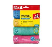 JAN NIEZBĘDNY Salviette in microfibra/Per la casa/Per l'ufficio/Per la cucina/Per la toilette/Universale/assorbente/Efficiente/Senza detergenti/Secco e bagnato/Senza striature/4 pezzi/Mix di colori