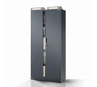 Jan Nowak Armadietto in metallo Compact con porta e serratura 4 ripiani regolabili in altezza Robusta struttura in acciaio 1750 mm x 400 mm Compatibile con l'attacco Compact Antracite