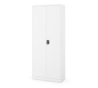 Jan Nowak Armadio metallico per ufficio e officina alto con serratura armadio per documenti e attrezzi 220 x 90 x 40 cm con 5 ripiani regolabili