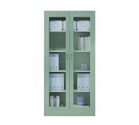 Jan Nowak Armadio Ufficio, Vetrina Soggiorno Moderna 185 x 90 x 40cm | Bloccabile, Regolazione dell'Altezza del Ripiano | Armadio con Serratura Chiave | Verde Pastello