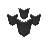 Jan Nowak Piedini per Armadi | 4 Pezzi | Protezioni per il Pavimento | Include viti di Montaggio | Rapido Cambio del Design dei Mobili | Altezza 10 cm | Struttura Robusta - Spessore 1,2 mm | Nero