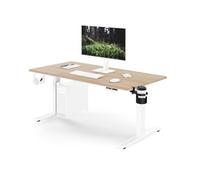 Jan Nowak Scrivania Elettrica Regolabile in Altezza per Computer, 140x70 cm | Scrivania da ufficio, scrivania PC, scrivania ergonomica, memoria 3 posizioni, USB C, 110 kg, anticollisione, display, ≤40 dB