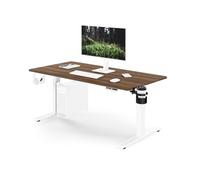 Jan Nowak Scrivania Elettrica Regolabile in Altezza per Computer, 140x70 cm | Scrivania da ufficio, scrivania PC, scrivania ergonomica, memoria 3 posizioni, USB C, 110 kg, anticollisione, display, ≤40 dB