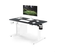 Jan Nowak Scrivania Regolabile in Altezza Elettrica per Computer, 120x60 cm | Scrivania da ufficio, scrivania PC, scrivania ergonomica, memoria 3 posizioni, USB C, 110 kg, anticollisione, ≤40 dB, display
