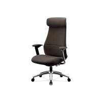 Jan Nowak Sedia da Ufficio Ergonomica Sedia Scrivania 200 kg Schienale Alto | Poltrona direzionale, braccioli 4D, reclinazione 90 a 135°, altezza 45 a 54 cm, poggiatesta ampio, alluminio, rotelle PU 6 cm