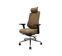 Jan Nowak sedia ufficio ergonomica sedia da ufficio in tessuto poltrona ufficio regolabile supporto lombare braccioli 3D poggiatesta schienale inclinabile sedia pc ergonomica BROWN
