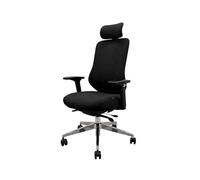 Jan Nowak sedia ufficio ergonomica sedia da ufficio in tessuto poltrona ufficio regolabile supporto lombare braccioli 3D poggiatesta schienale inclinabile sedia pc ergonomica BLACK