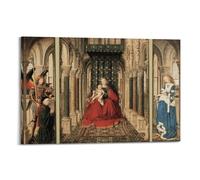 Jan Van Eyck Painter Works (Dresden Trittico), stampa artistica da parete estetica da parete per la casa, decorazione moderna, 60 x 90 cm