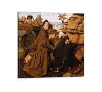 Jan Van Eyck Painter Works (San Francesco d'Assisi che riceve le stimmate) poster artistico da appendere alla parete, decorazione artistica da parete per camera da letto, decorazione estetica per