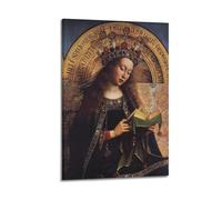 Jan Van Eyck Painter Works (Vergine Maria), poster artistico decorativo da parete su tela, per soggiorno e camera da letto, 50 x 75 cm