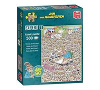 Jan van Haasteren Expert 8 - Evviva, Jan compie 90 Anni! - Grande Puzzle da 500 Pezzi per Adulti - Cartone 100% Riciclato - Puzzle Divertente e impegnativo per Compleanni e Natale - 49 x 35 cm