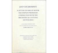 Jan van Krimpen A Letter to Philip Hofer on Certain Problems (Copertina rigida)
