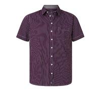 Jan Vanderstorm Camicia a maniche corte da uomo Perttu | Puro cotone | Taglia L - 7XL, Viola scuro, 3XL