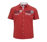 Jan Vanderstorm Camicia da uomo a maniche corte Freydis, Colore: rosso, 6XL