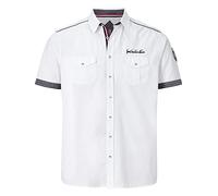Jan Vanderstorm Camicia da uomo a maniche corte Skirnir, bianco, 6XL