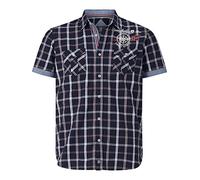Jan Vanderstorm Camicia da uomo a maniche corte Snofred, Blu scuro, XXL