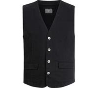 Jan Vanderstorm Gilet da uomo Torell effetto jeans, per il tempo libero, in puro cotone, look denim, taglie grandi, L-7XL, grigio scuro, 76