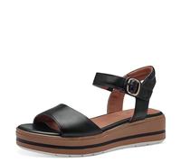 JANA sandali vegan donna neri zeppa cinturino fascia scarpe vegan estive - Colore: Nero, Taglia: 38