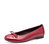 Jana Ballerine da Donna con Fiocco vegane, Rosso (Fire Patent), 39 EU