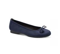 JANA ballerine vegan blu fiocco scarpe basse donna punta tonda - Colore: Blu, Taglia: 42