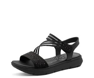 Jana Coshy Sandal Flat 8-28771-46, Bassi Donna, Nero, 42 EU