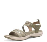Jana Coshy Sandali da donna piatti con chiusura a strappo Sportivi, Verde (Sage), 40 EU