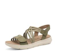 Jana Coshy Sandali da donna piatti con chiusura a strappo Vegan, Verde (Sage), 36 EU