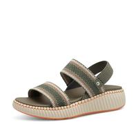 Jana Coshy Sandali da donna piatti con suola spessa Comodi, Multicolore (Sage Comb), 41 EU