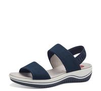 Jana Coshy Sandali da donna piatti Elastiche Vegan, Blu (Navy), 37 EU