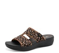 Jana Coshy Wedge/Plat Mule 8-27270-43, Sandali con Tacco Donna, Leopardo, 38 EU