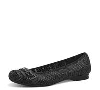 Jana Damen Ballerinas mit Zehenkappe Vegan, Ballerine Donna, Tessuto Nero, 36 EU