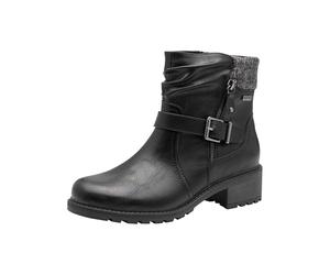 Jana Damen Boot Flat Tex + Vegan, Stivali alla Moda Donna, Nero, 42 EU