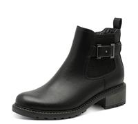 Jana Damen Chelsea Vegan, Stivali Donna, Nero, 39 EU