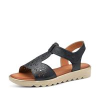 Jana Damen Flache Sandale Vegan, Bassi Donna, Blu Navy, 37 EU