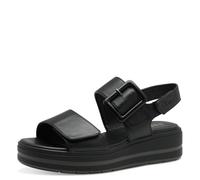 Jana Damen Flache Sandale Vegan, Bassi Donna, Nero, 38 EU