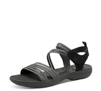 Jana Damen Flache Sandale Vegan, Bassi Donna, Nero, 38 EU