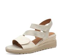 Jana Damen Keilsandale Vegan, Sandali con Zeppa Donna, Beige Oro, 42 EU