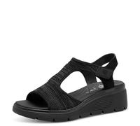 Jana Damen Keilsandale Vegan, Sandali con Zeppa Donna, Nero, 38 EU