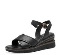 Jana Damen Keilsandale Vegan, Sandali con Zeppa Donna, Nero, 42 EU