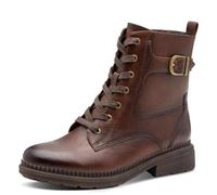 Jana Damen Lace Boot Flat Vegan, Stivali alla Moda Donna, Cognac, 40 EU